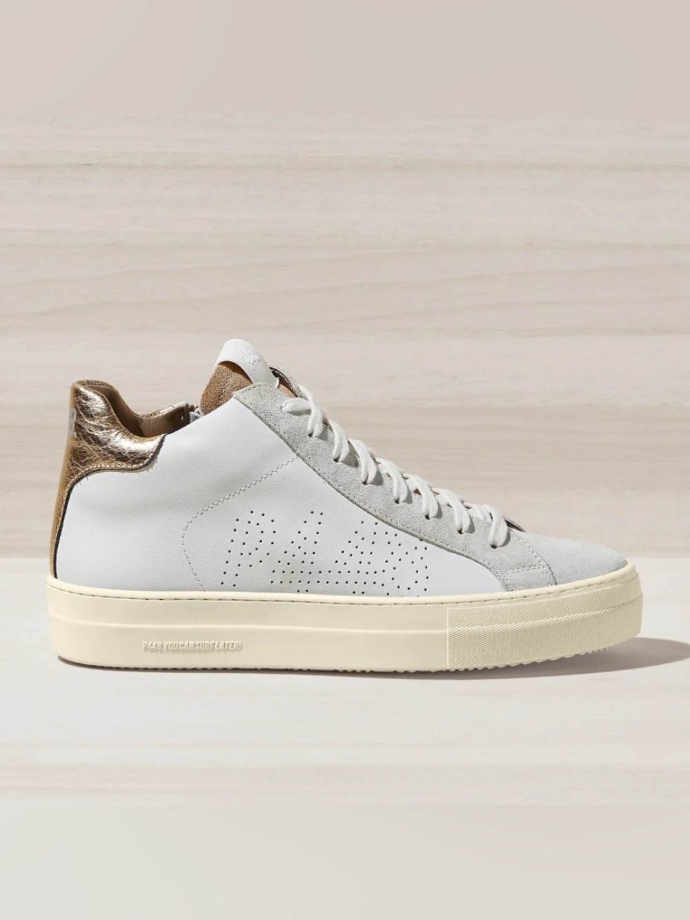 P448 THEA MID MILLENIUM high top sneakers Size 38 Made in Italy gold